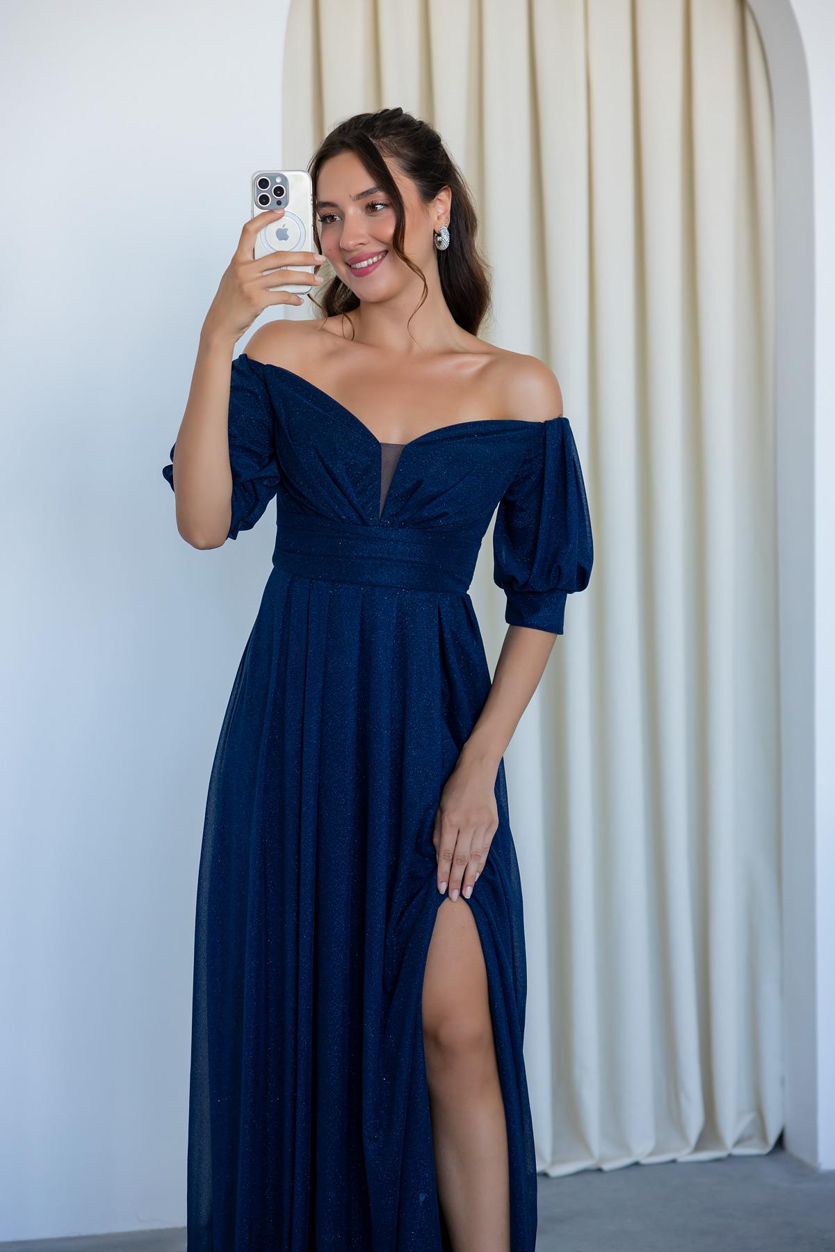 Bleu marine Robes de Soirée