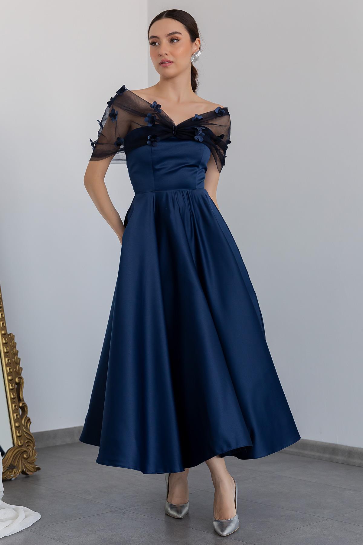 Bleu marine Robes de Soirée