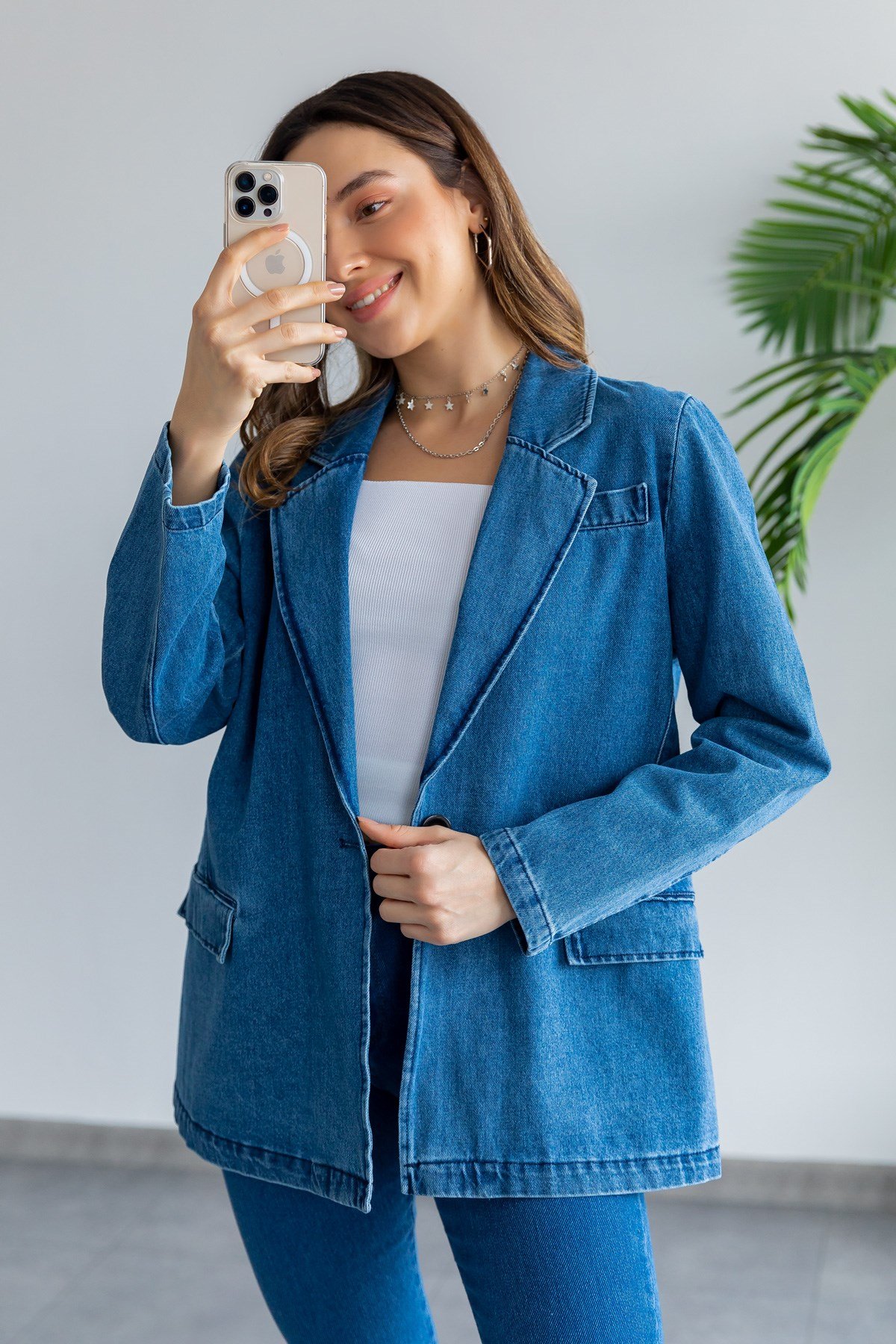 Bleu Vestes en Jeans