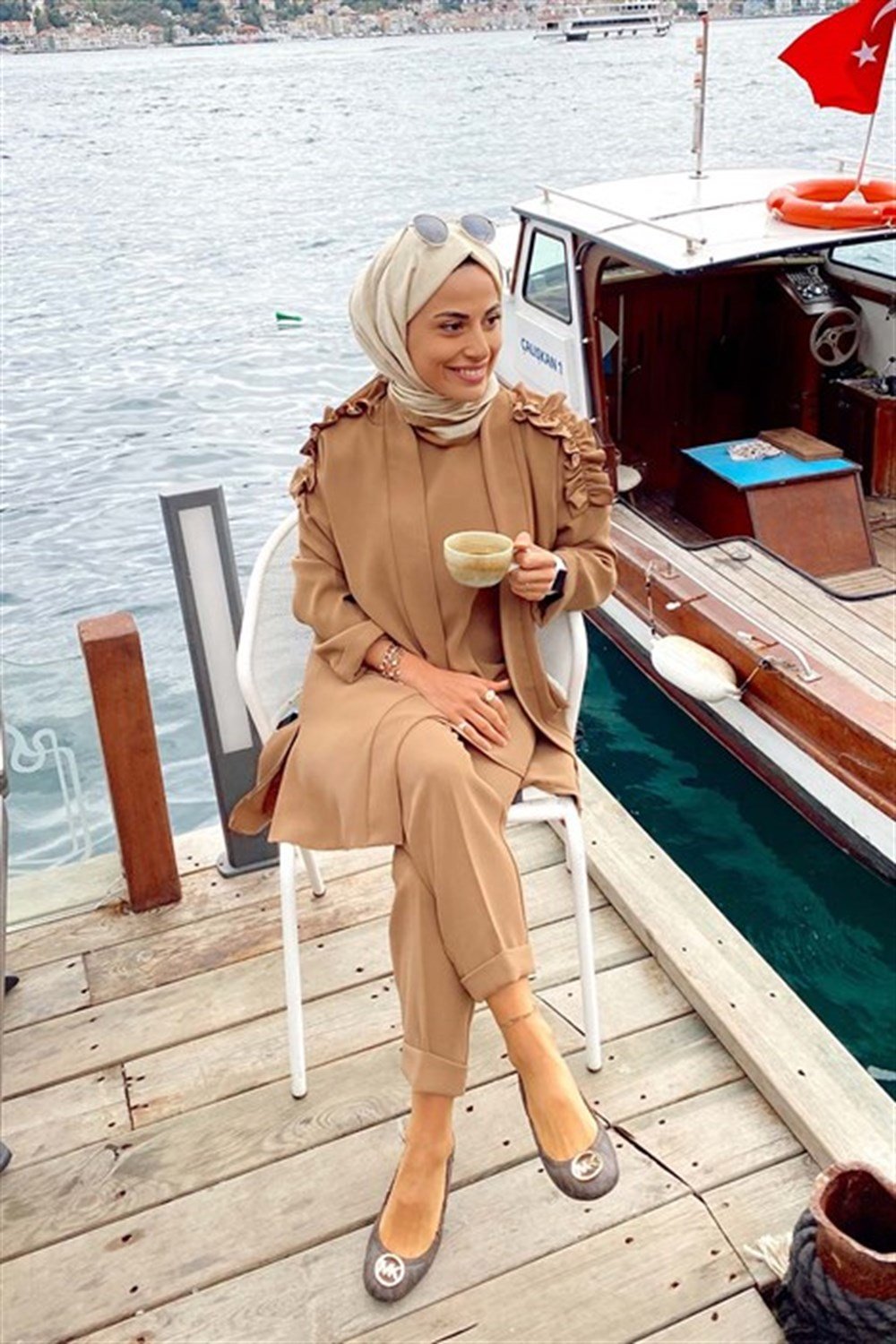 Elegant Üçlü Takım Camel