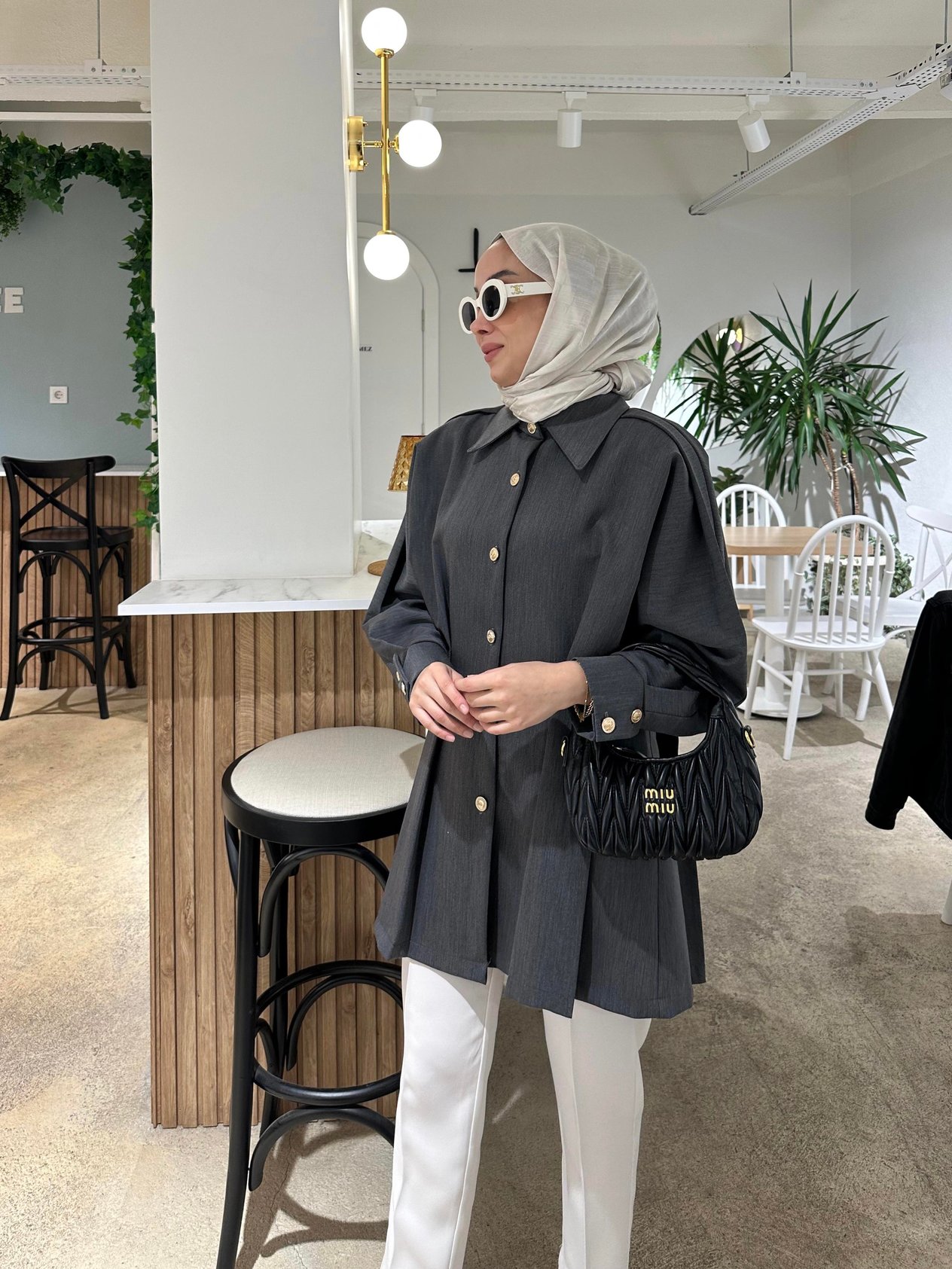 NOIRRE DESİGNCeketHera Ceket Gri 