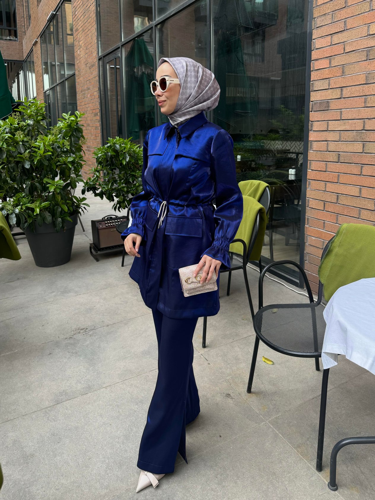 NOIRRE DESİGNTakımLilibeth Shine Takım mavi