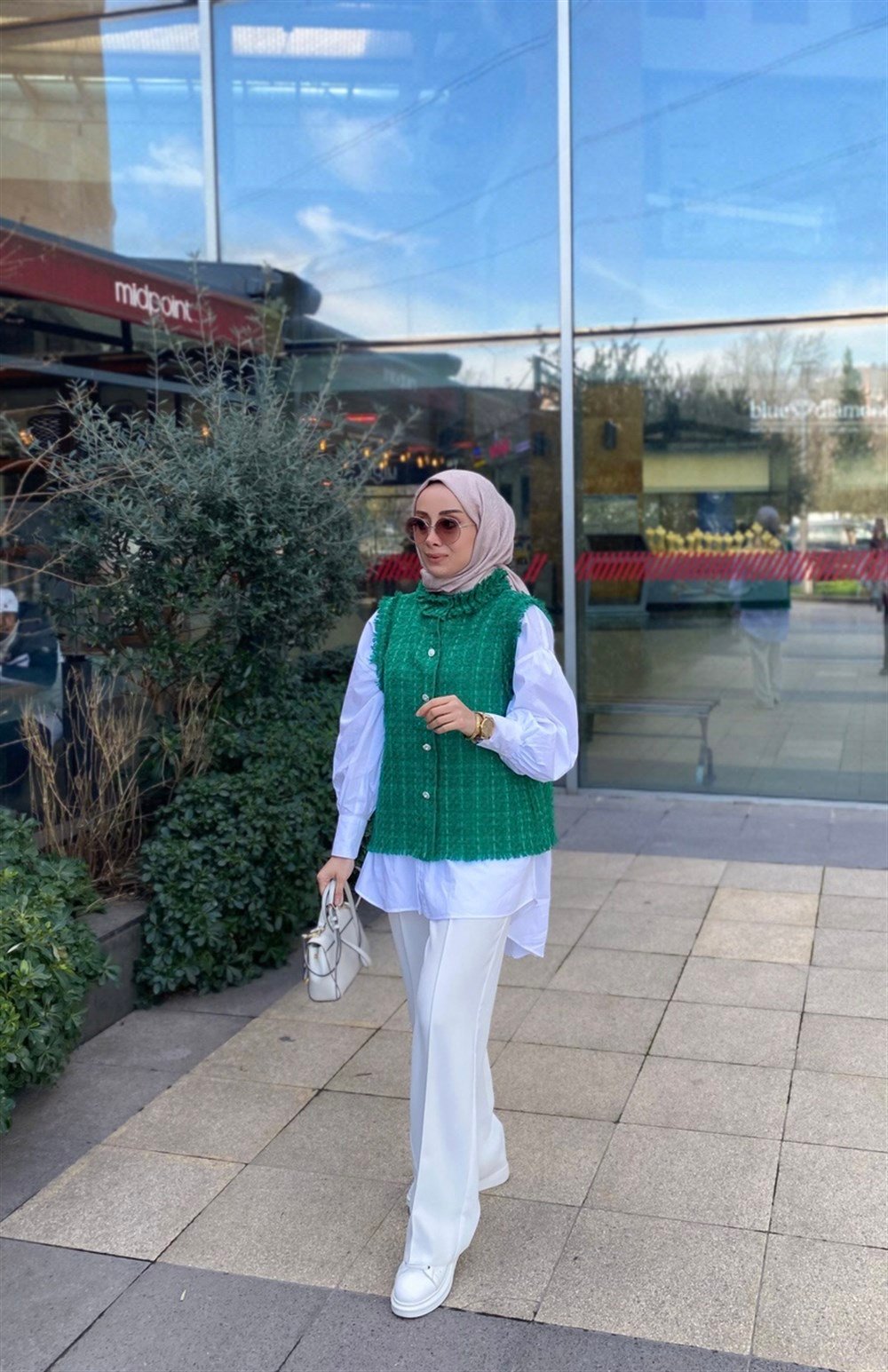 Seyma CandanoğluCeketRoma Yeşil Süveter