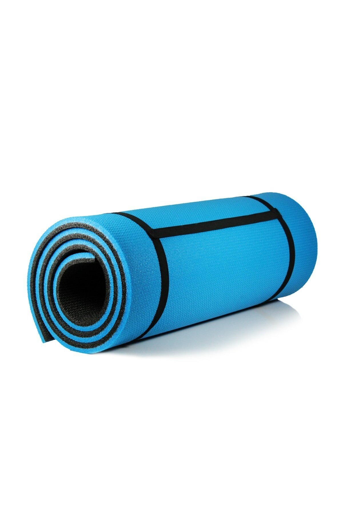 16 MM Pİlates Yoga Kamp Matı Taşıma Askılı Mavi Siyah