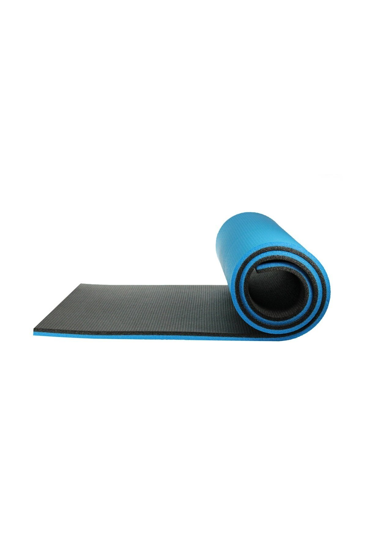 16 MM Pİlates Yoga Kamp Matı Taşıma Askılı Mavi Siyah