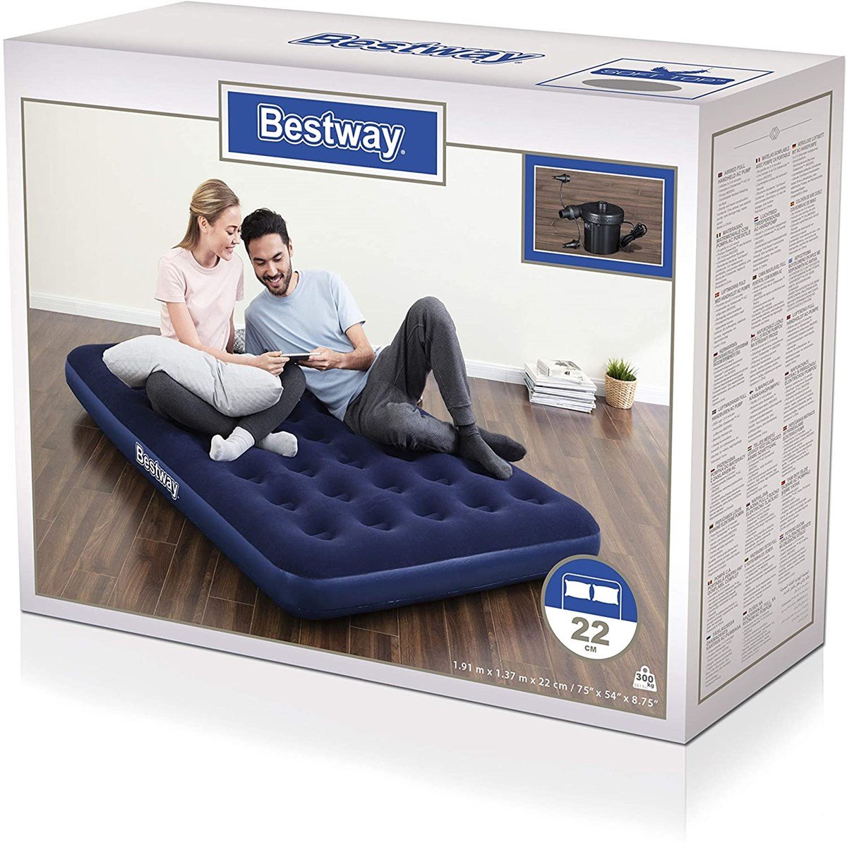 Bestway 67287 Çift Kişilik Elektrik Pompa Hediyeli Şişme Yatak