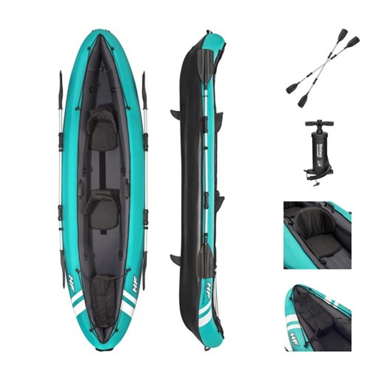 Bestway Hydroforce Ventura 2 Kişilik Şişme Kano Kürek + Pompa Yeni Sezon