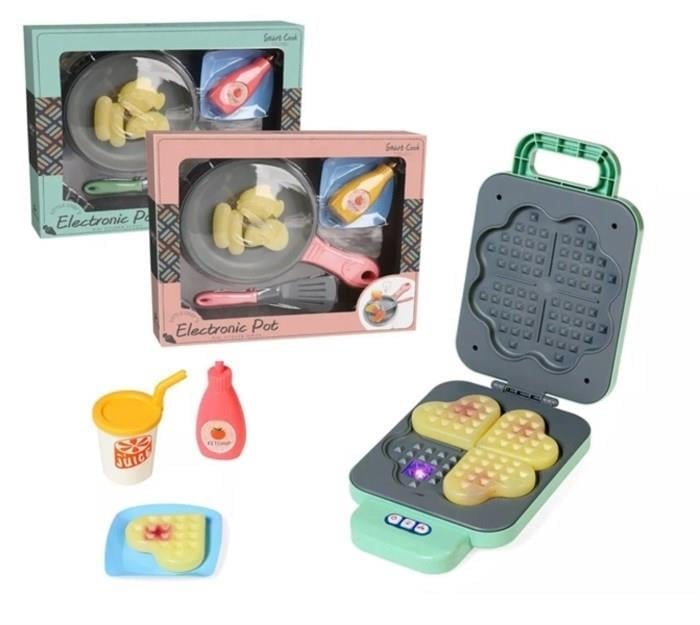 Işıklı Müzikli Renk Değiştiren Oyuncak Waffle Makinesi
