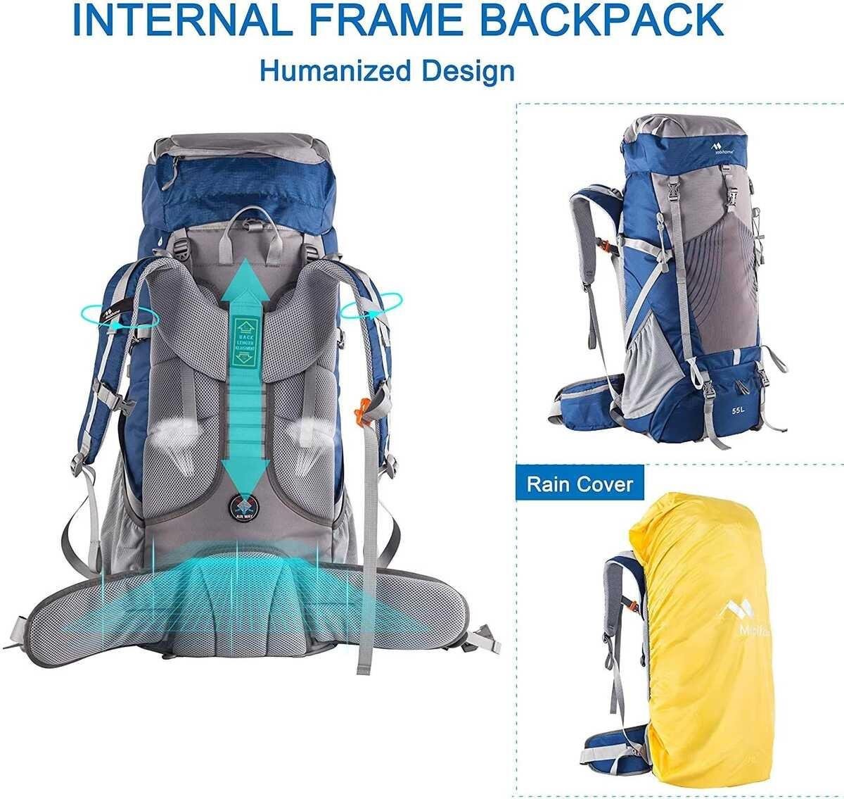 Mobihome Hiking Sırt Çantası 55+5 Litre Dağcı Sırt Çantası