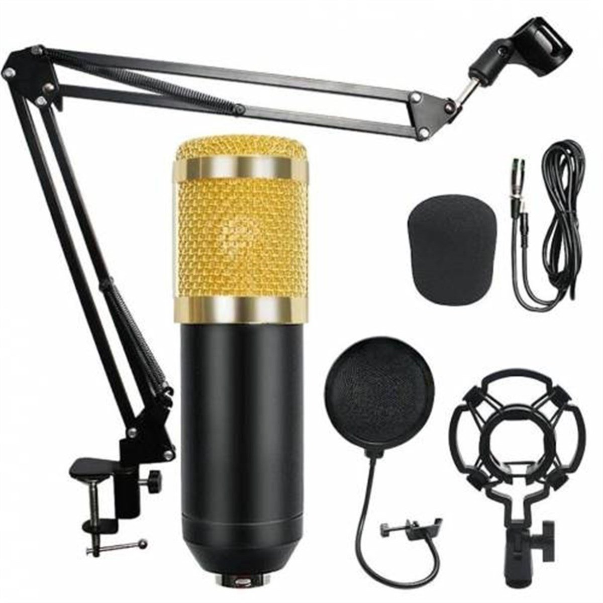 Music D.j M800 USB Stüdyo Youtuber Twitch Kayıt Mikrofonu Stand