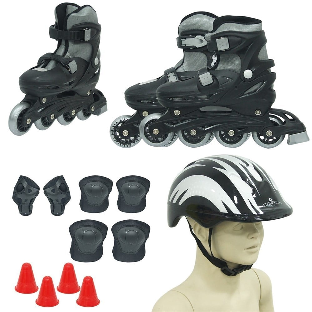 Sportica Çantalı Ayarlanabilir Paten Seti Gri