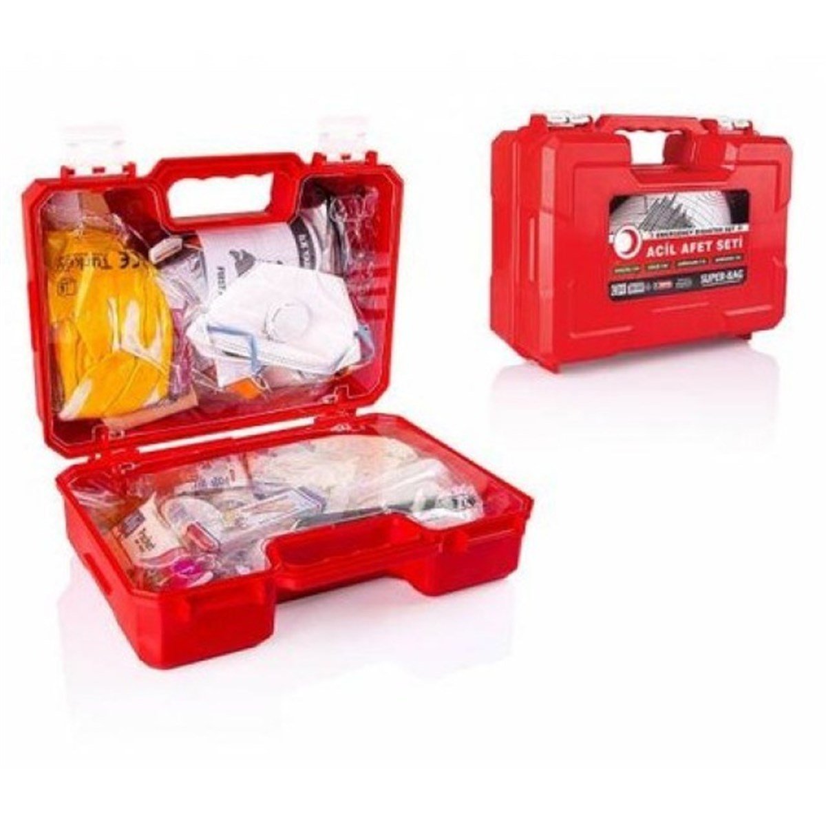 Super Bag Acil Afet Ve Deprem Seti Çantası Yönetmeliğe Uygun İçi Dolu 