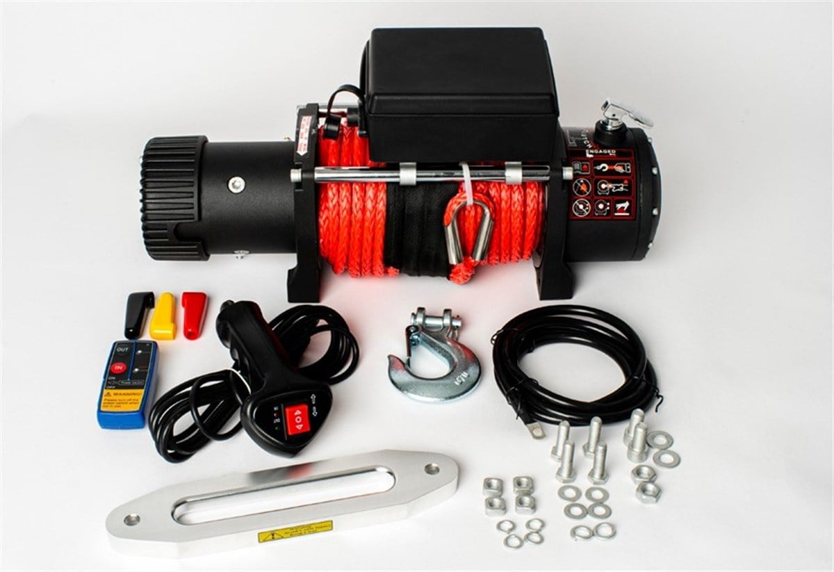 SsangYong Musso Grand Vinç Power Winch 13000 lb Sentetik & Çelik Halatlı Off-Road 4x4 Elektrikli Vinç
