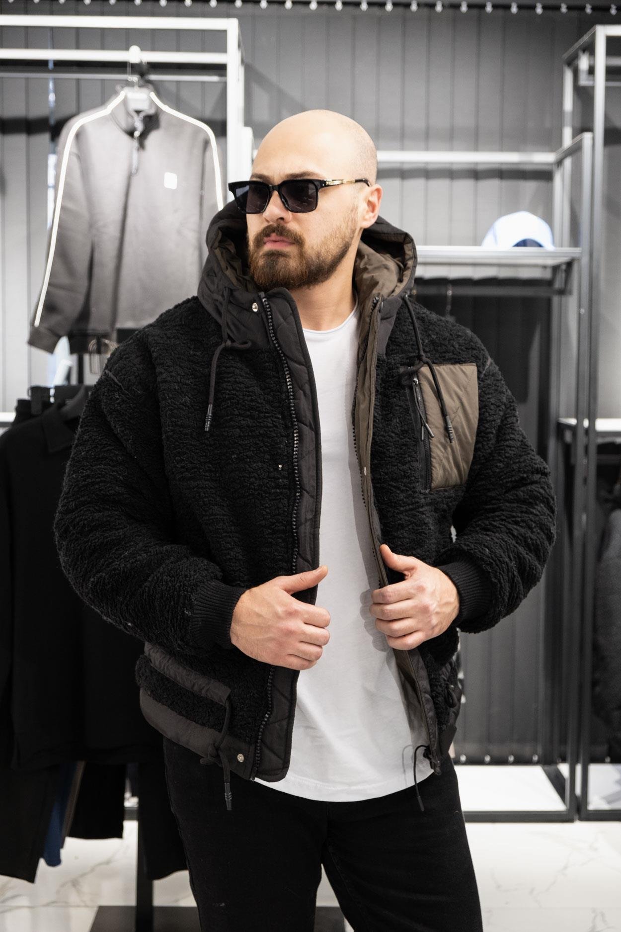 Kapüşonlu Peluş Mont (İGSY09)