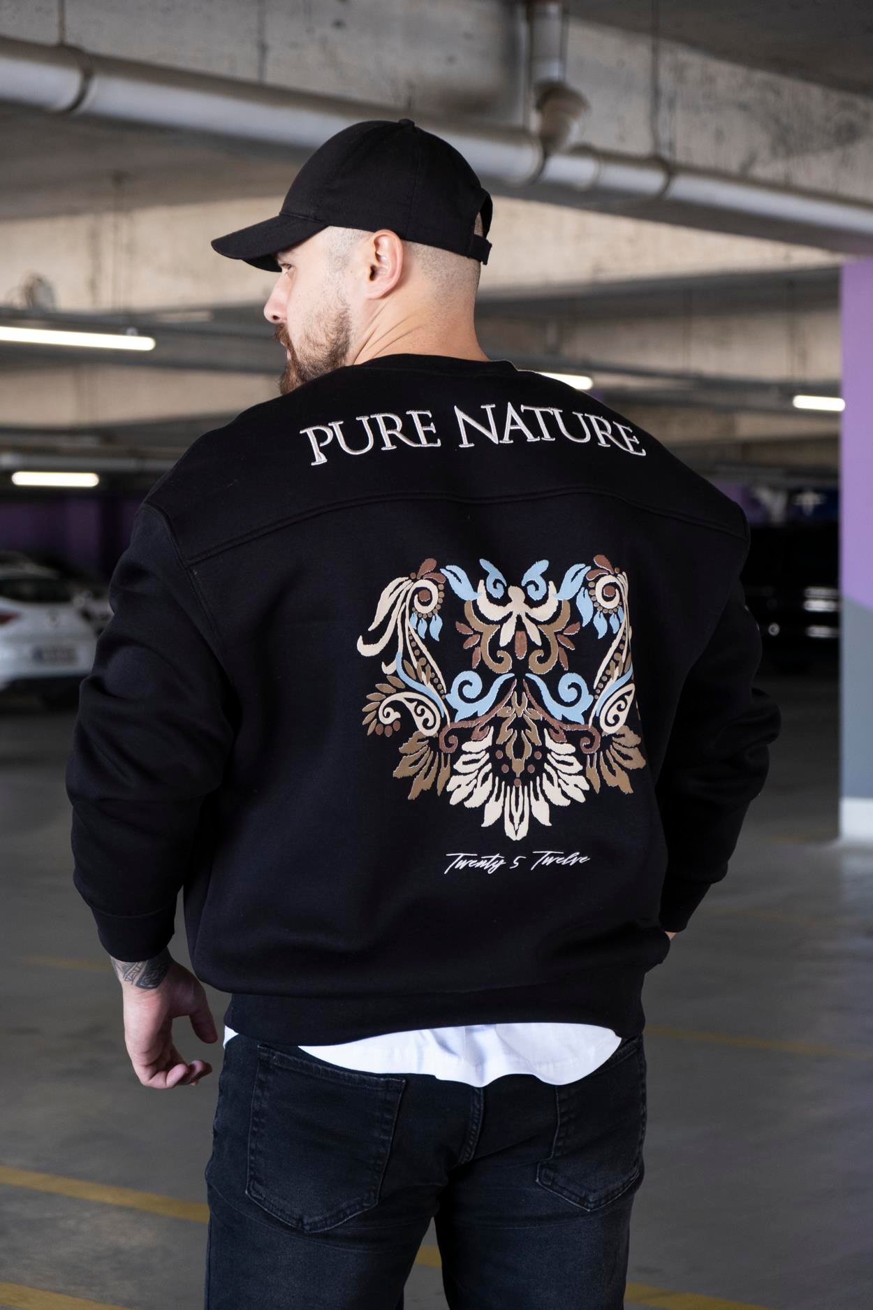 Oversize Baskılı Şardonlu Sweatshirt (SVTS15)