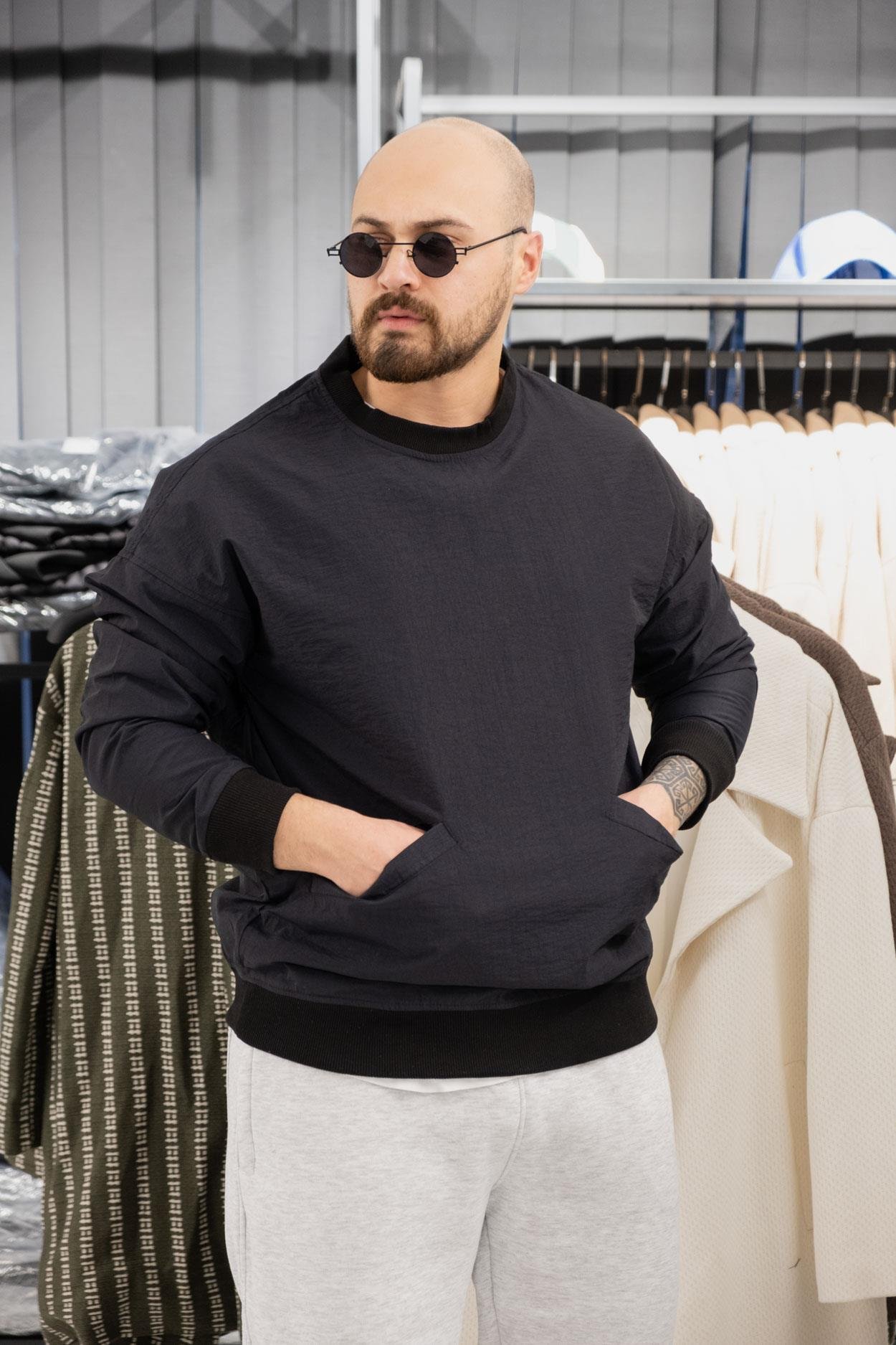 Paraşüt Kumaş Oversize Sweatshirt (K-SWTS16)