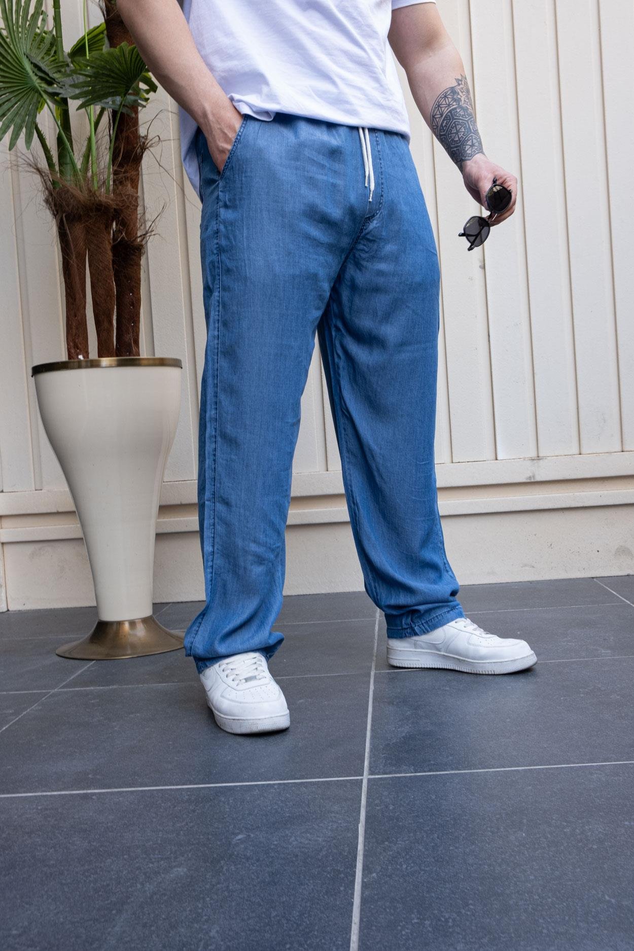 Tensel Kumaş Kot Görünümlü Relax Jogger (JGM28)