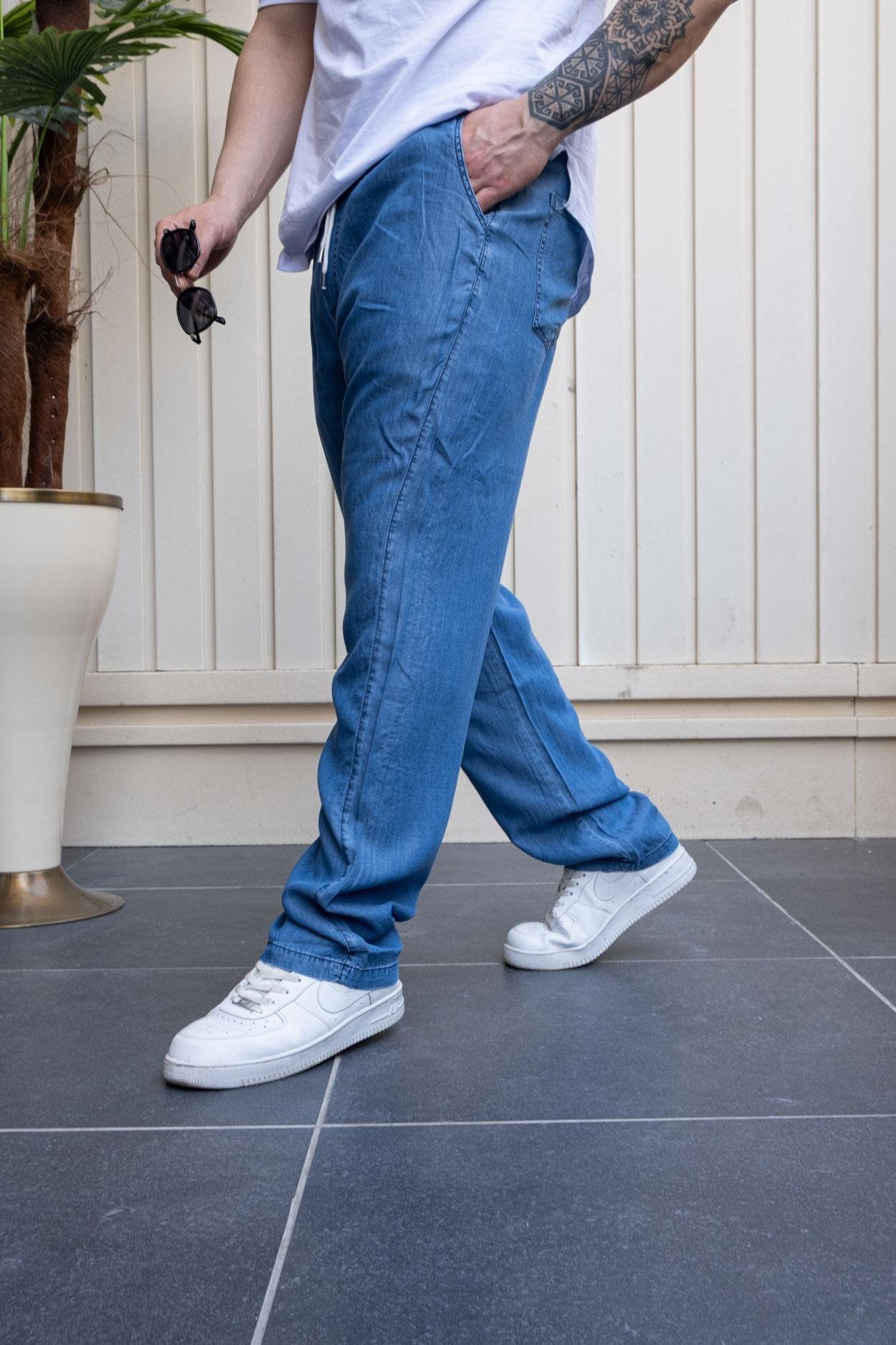 Tensel Kumaş Kot Görünümlü Relax Jogger (JGM28)
