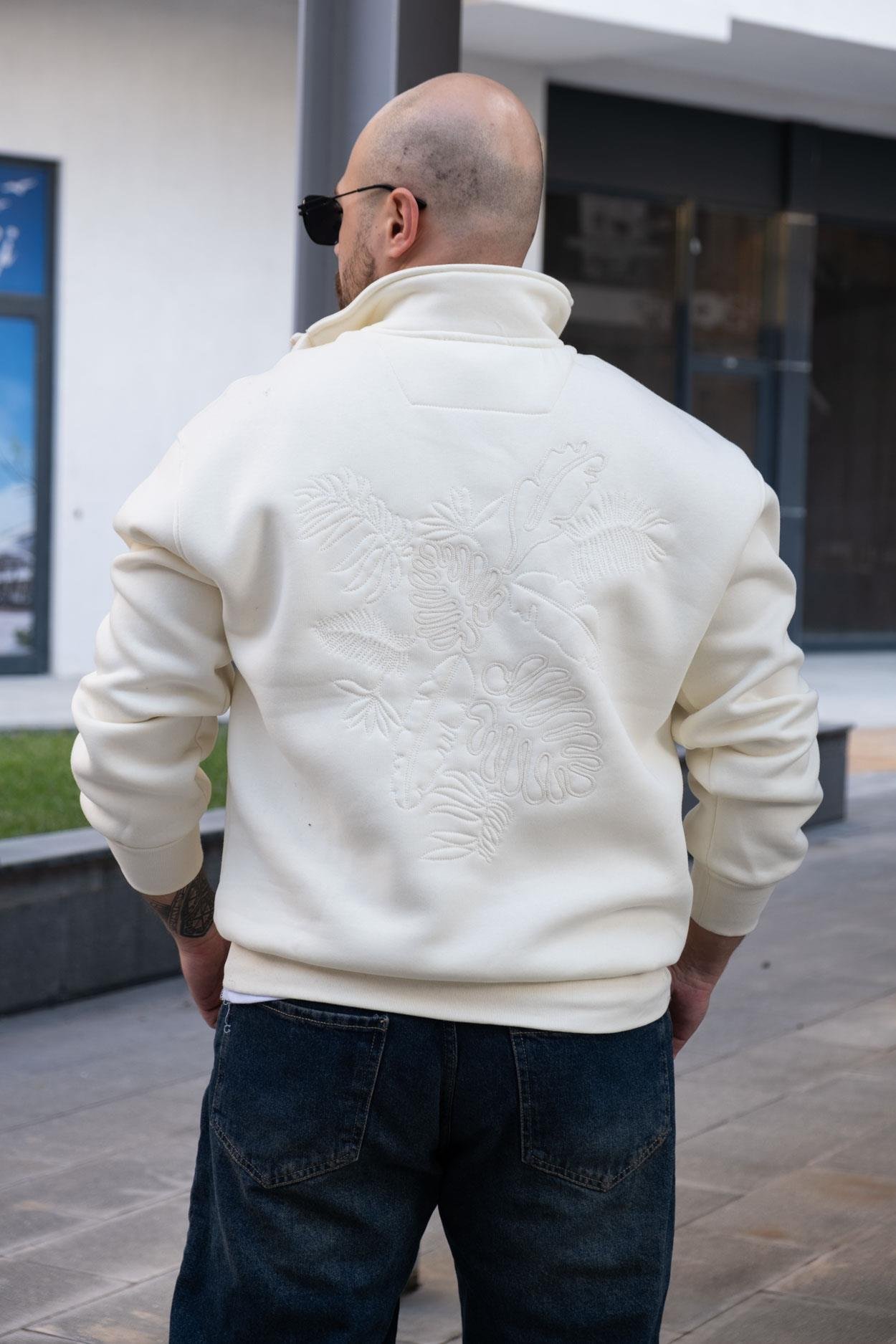 Yarım Fermuarlı Şardonlu Sweatshirt (SVTKR31)