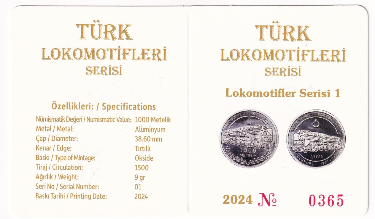 Madalya ve MadalyonlarTürkiye'nin Lokomotifleri, Alüminyum, Hatıra Madalyon