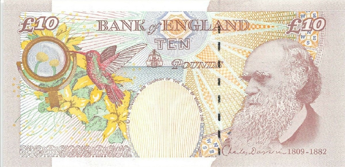 Sertifikalı Ürünlerİngiltere (Great Britain), 10 Pound (2004) P#389 ÇİL Eski Kağıt Para