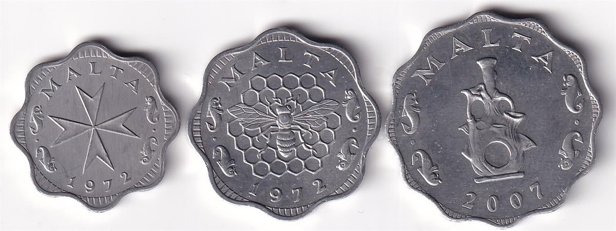 Yabancı Madeni ParalarMalta ÇİL Yabancı Madeni Eski Para Seti (1972-2007)
