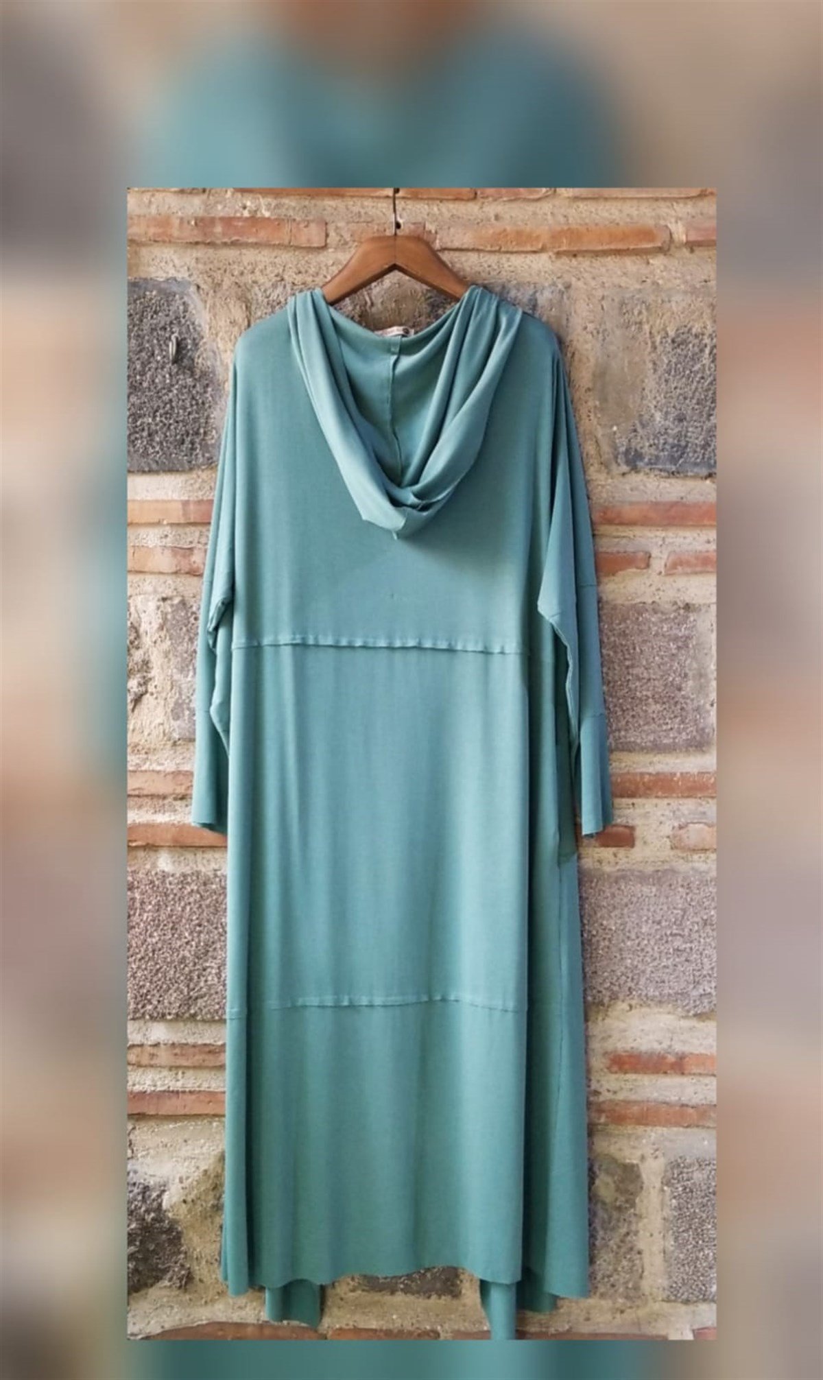 Çağla Yeşili Triko Kaftan