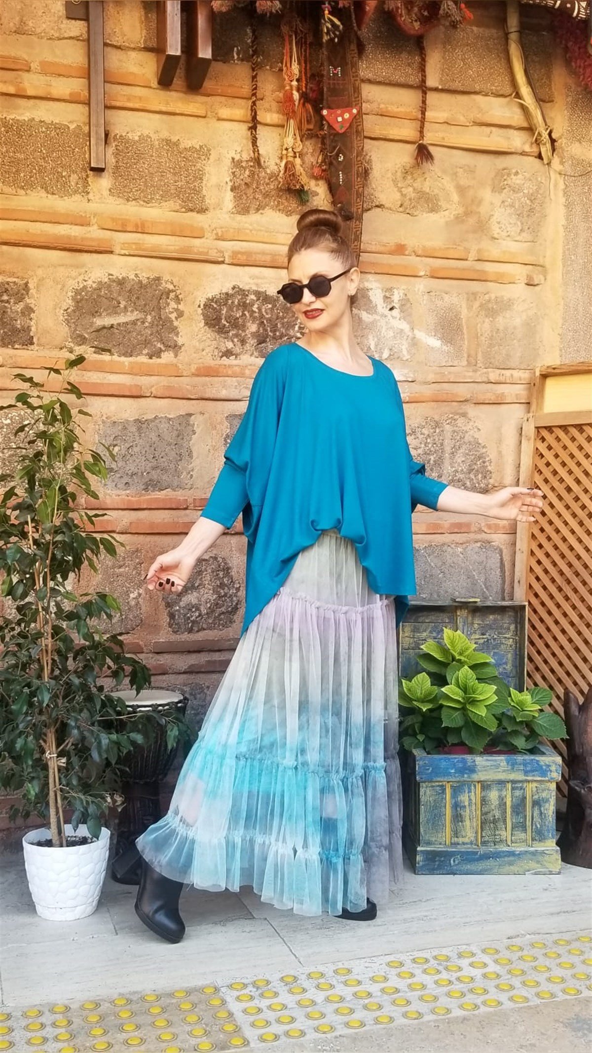 Mavi Bluz (Triko Kumaş)