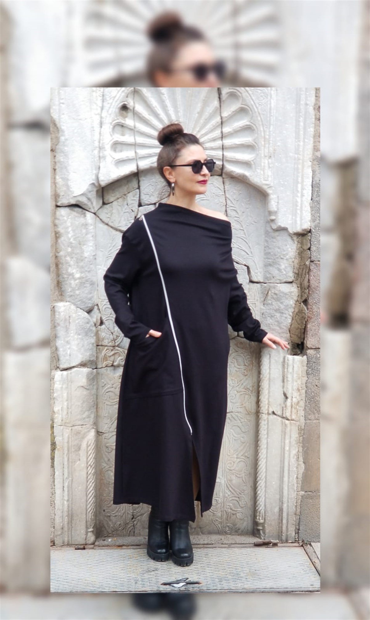 Siyah Elbise ( Yandan Fermuarlı )