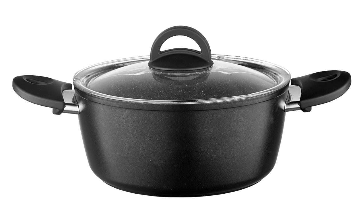 Leggno 7 Parça Granit Set 18 cm & 22 cm Derin Tencere