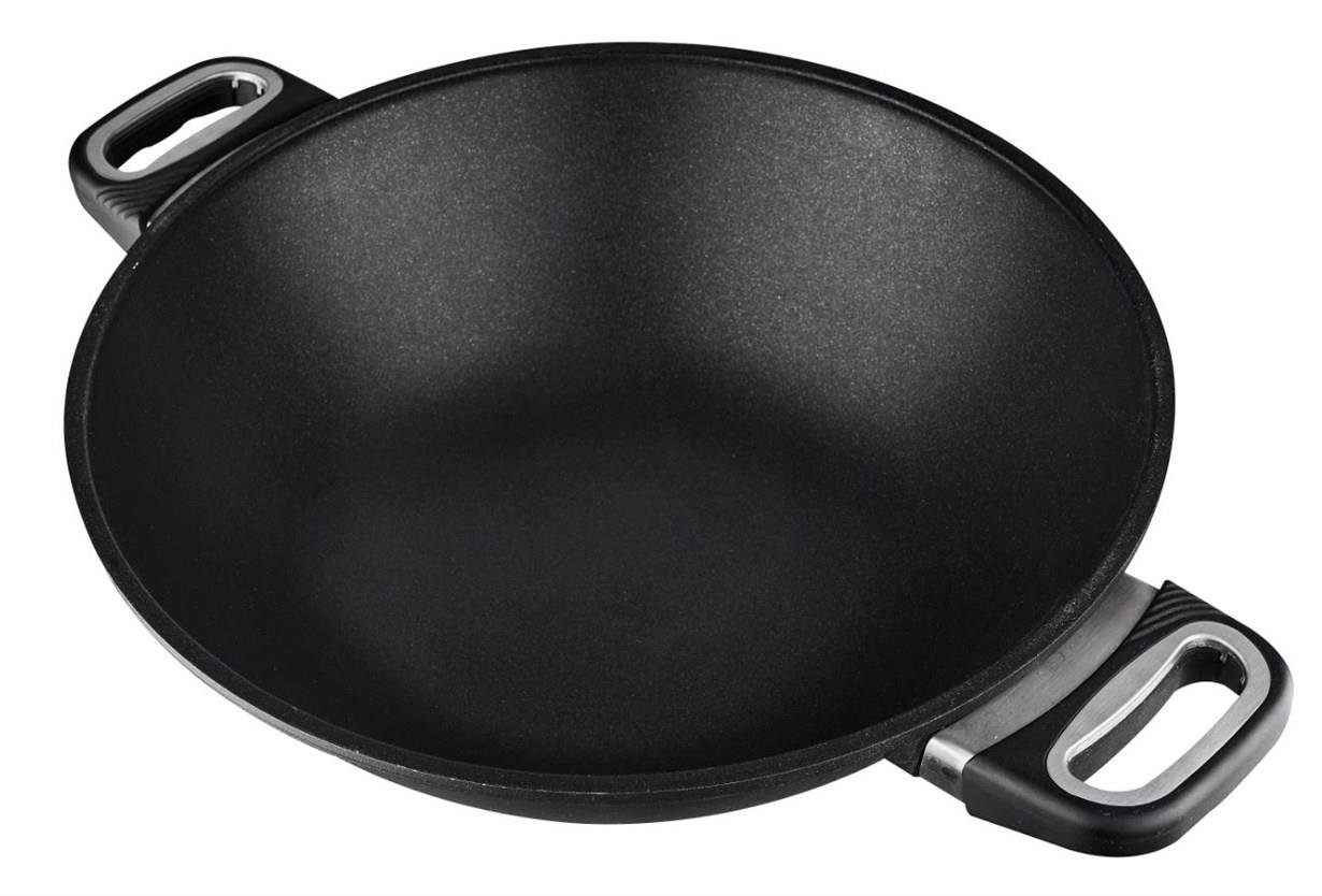 Leggno Döküm Wok Tava 32 cm Siyah