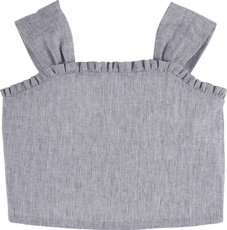 Çizgili Crop Bluz 17289