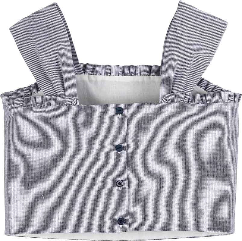 Çizgili Crop Bluz 17289