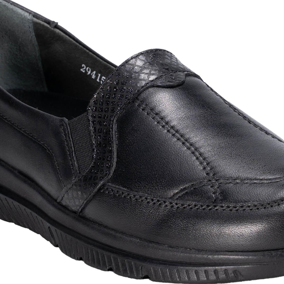 Forelli Dilmen 29415 Siyah Hakiki Deri Kadın Ayakkabı