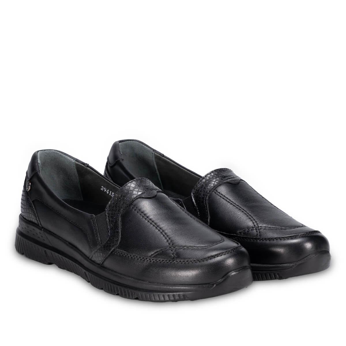 Forelli Dilmen 29415 Siyah Hakiki Deri Kadın Ayakkabı