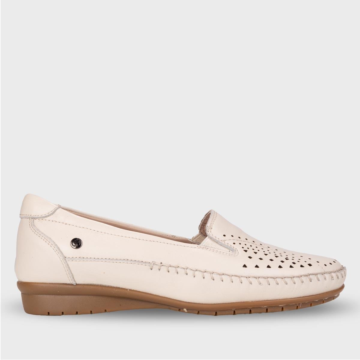 Forelli Teresa 51301 Bej Hakiki Deri Kadın Ayakkabı