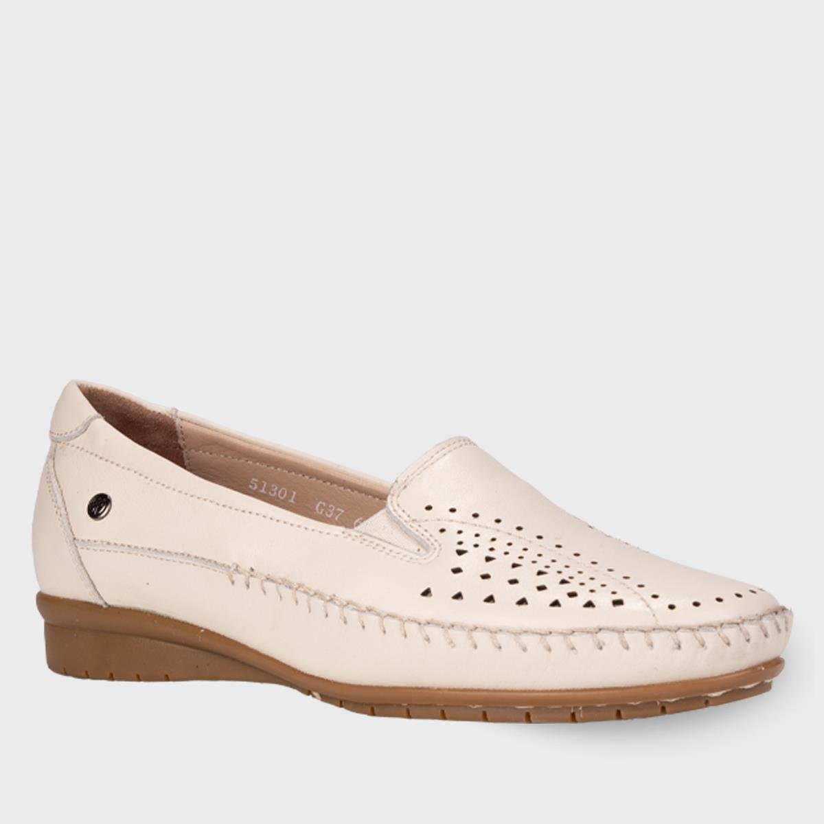 Forelli Teresa 51301 Bej Hakiki Deri Kadın Ayakkabı