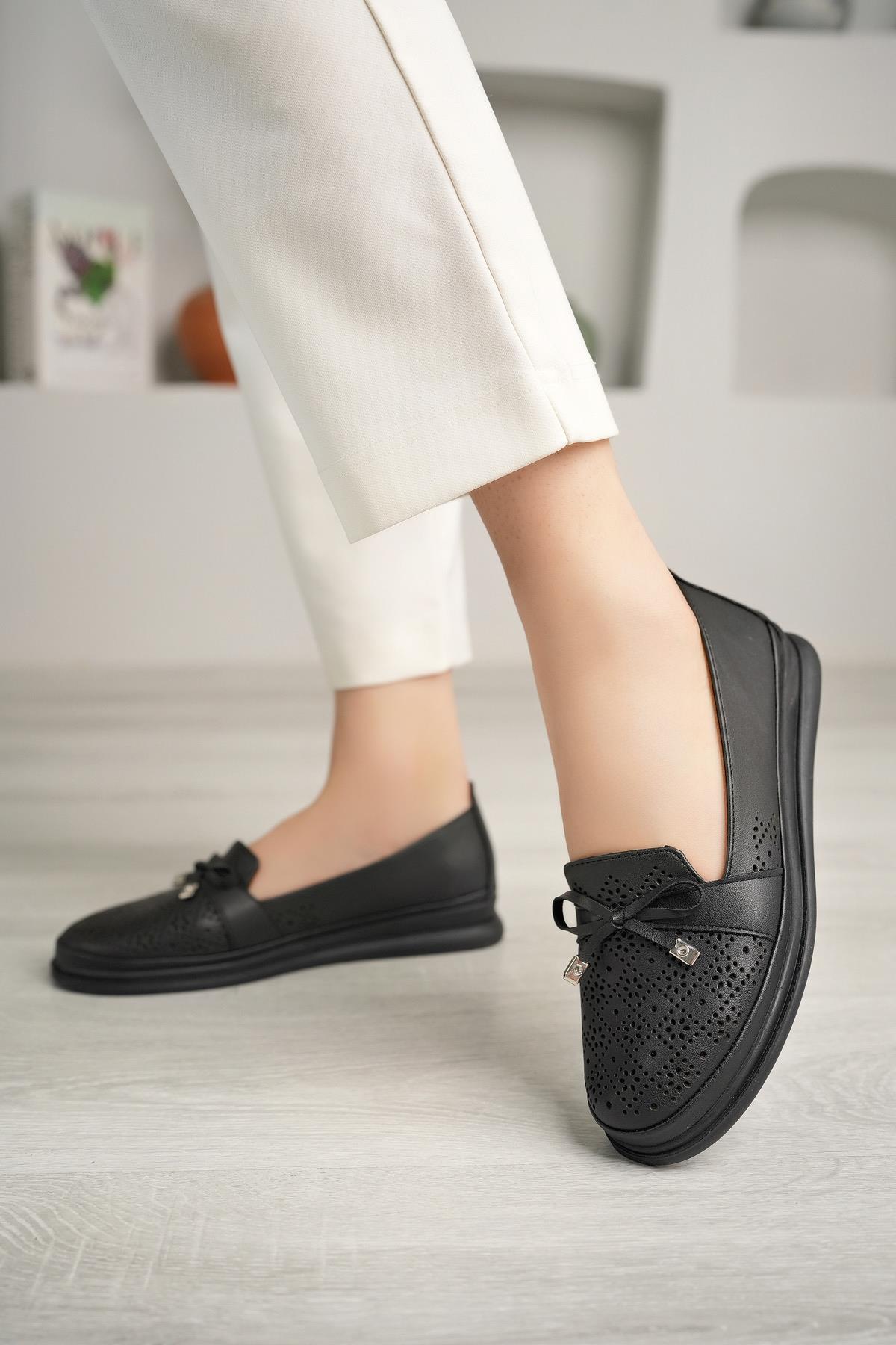 Nesil Shoes Knc 6071 Siyah Anatomik Soft Kadın Ayakkabı