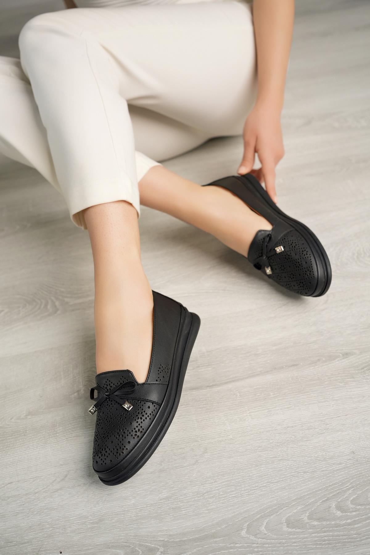 Nesil Shoes Knc 6071 Siyah Anatomik Soft Kadın Ayakkabı