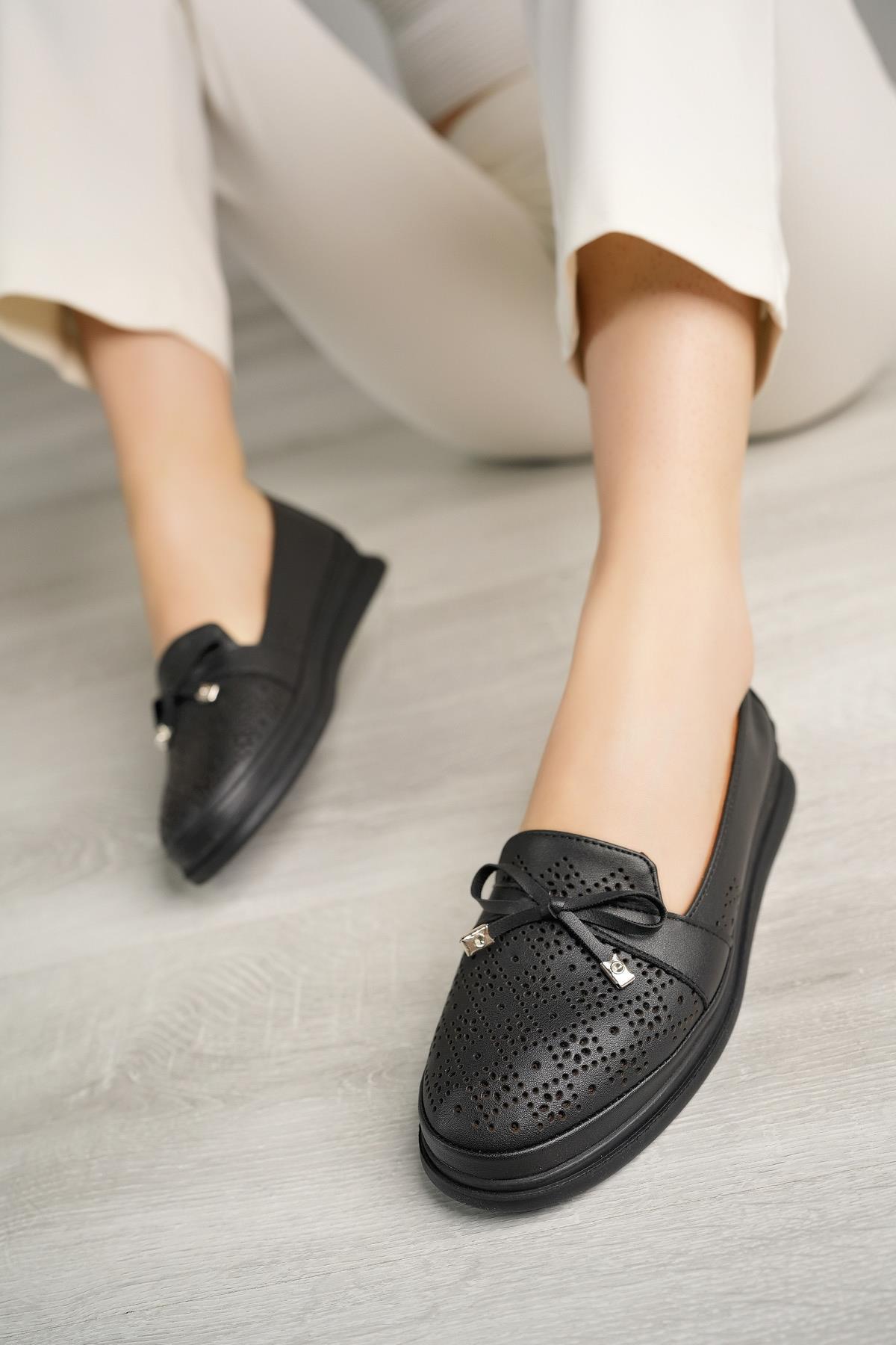 Nesil Shoes Knc 6071 Siyah Anatomik Soft Kadın Ayakkabı