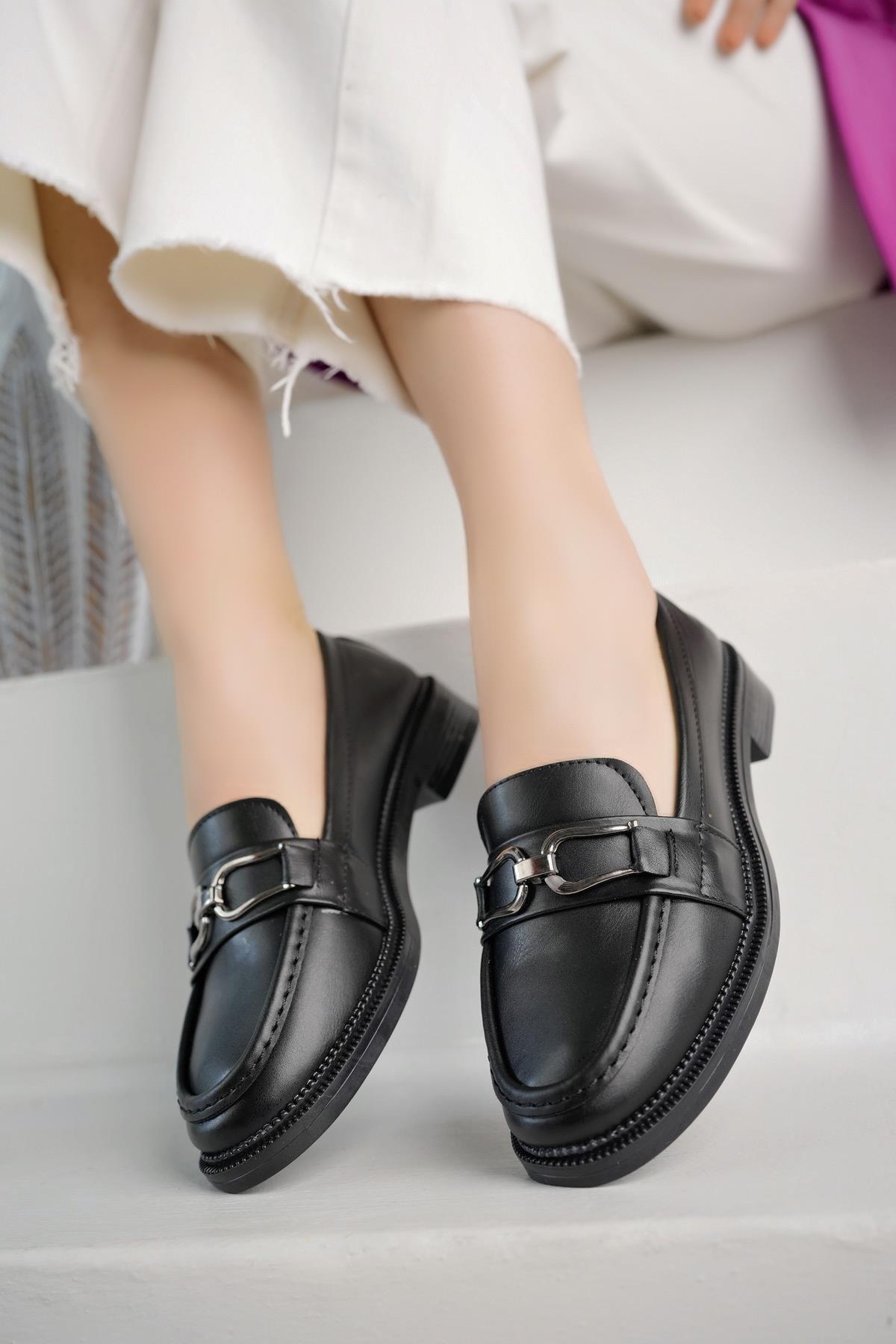 Nesil Shoes Süha 202 Siyah Anatomik Kadın Lofer