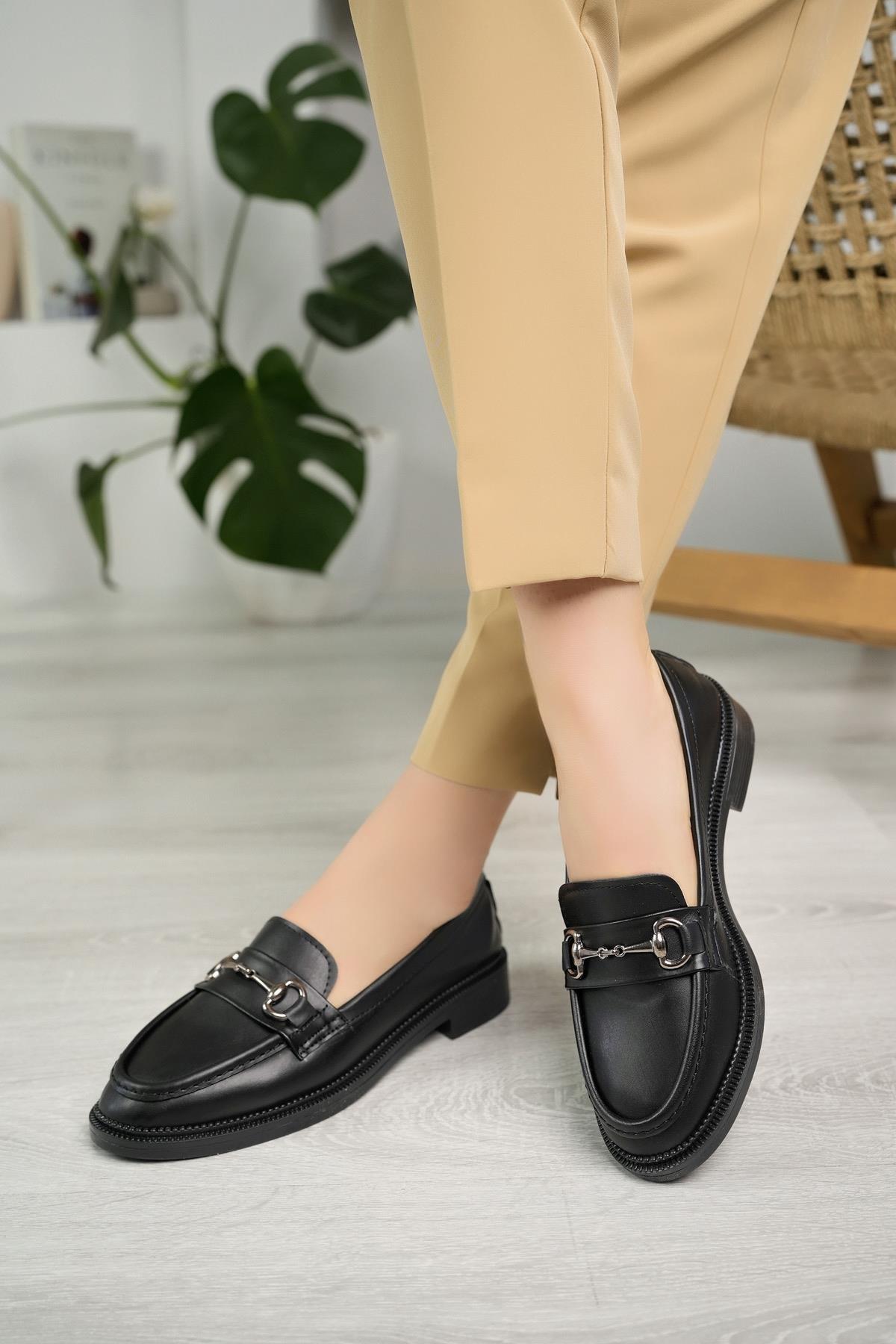 Nesil Shoes Süha 203 Siyah Anatomik Kadın Lofer