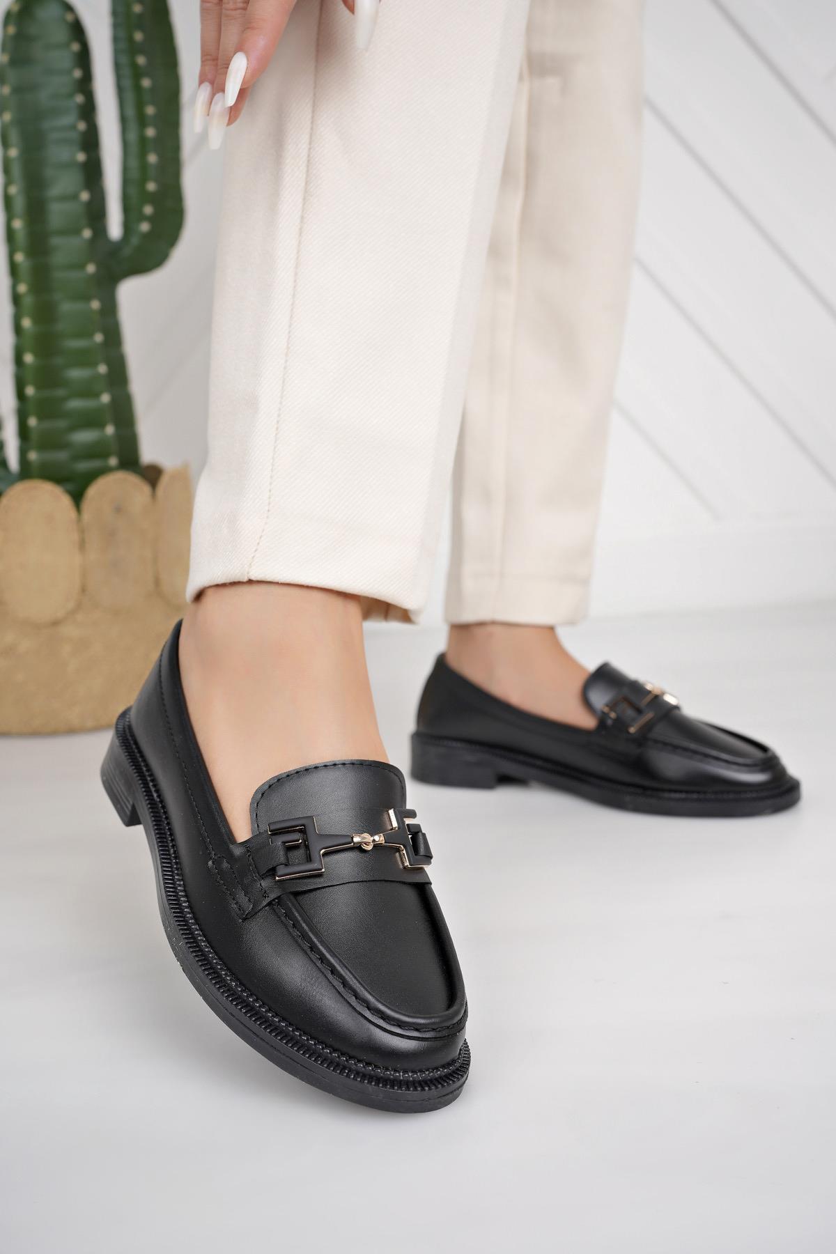 Nesil Shoes Süha 252 Siyah Anatomik Kadın Lofer