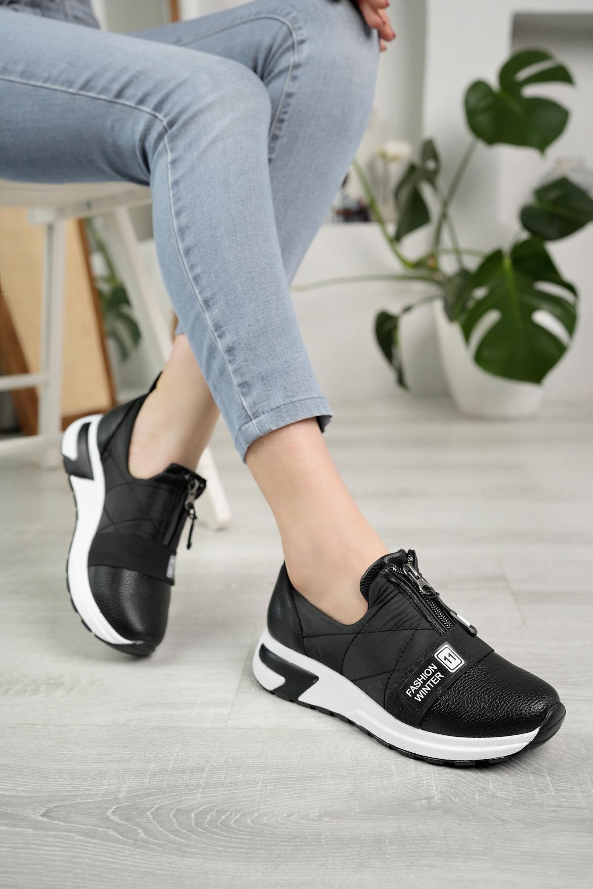 Nesil Shoes Wiss 1700 Siyah Anatomik Kadın Ayakkabı