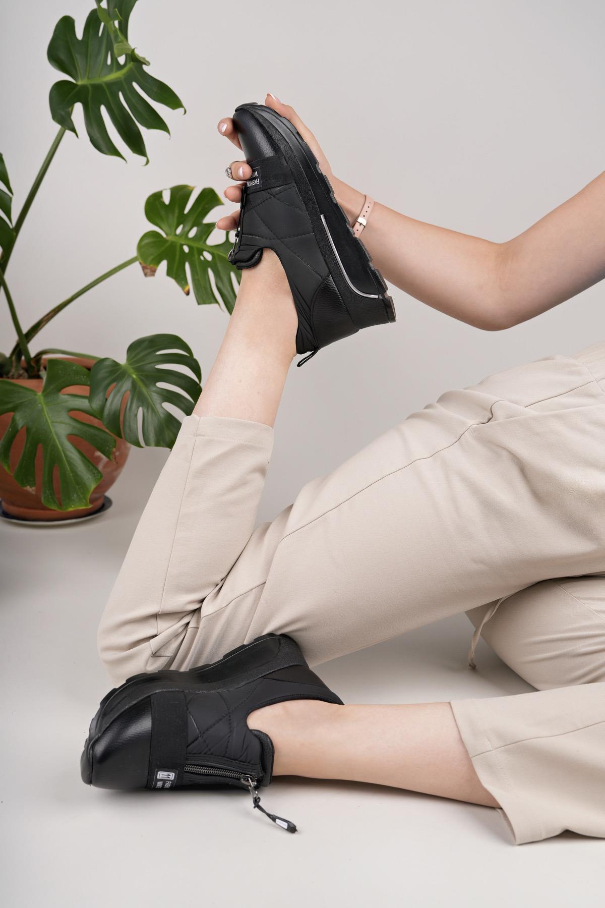 Nesil Shoes Wiss 1701 Siyah Anatomik Kadın Ayakkabı