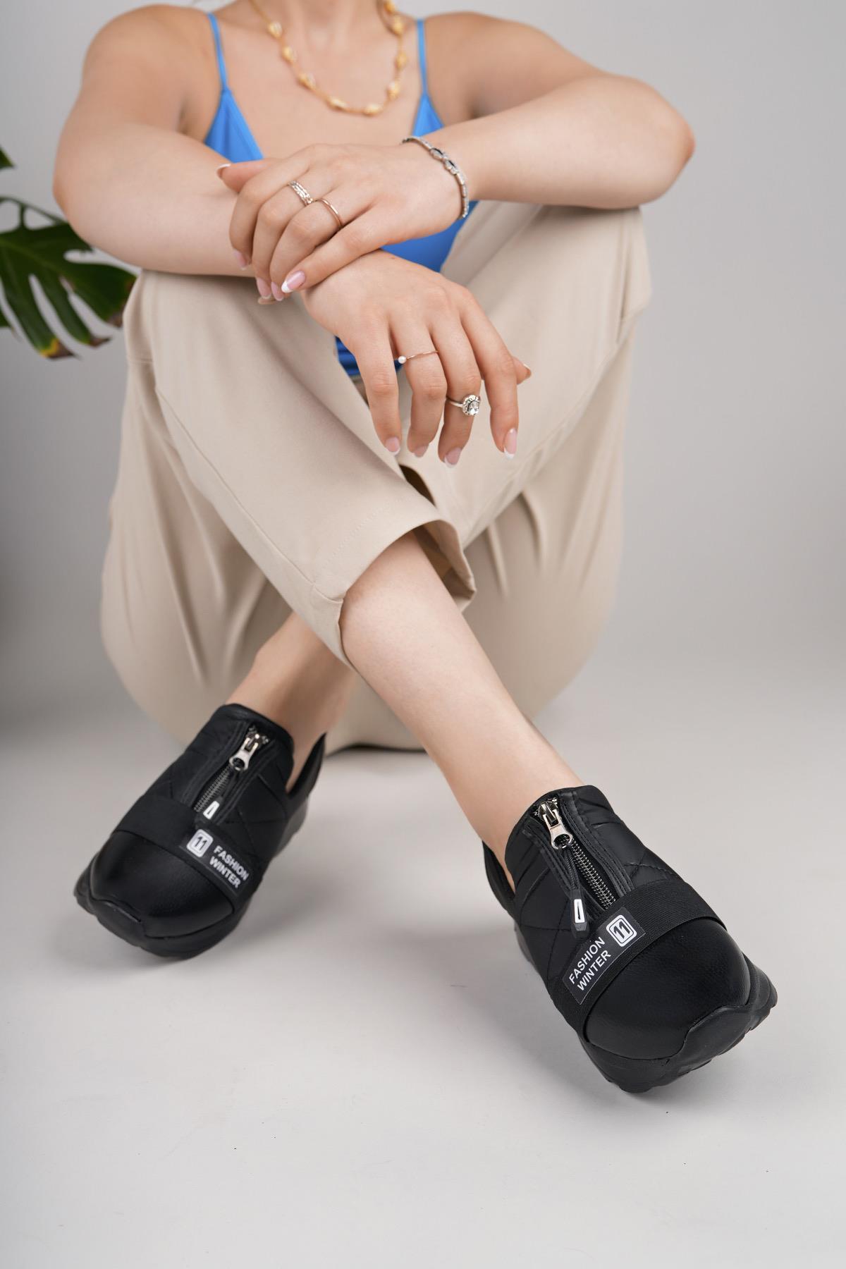 Nesil Shoes Wiss 1701 Siyah Anatomik Kadın Ayakkabı