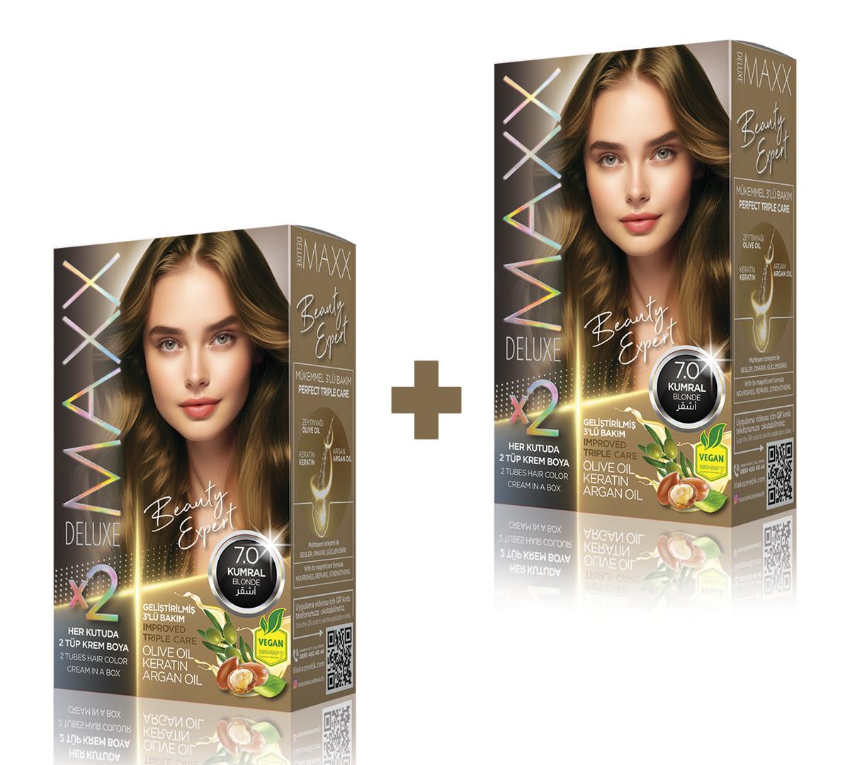 MAXX DELUXE BEAUTY EXPERT 7.0  Kumral Set Boya