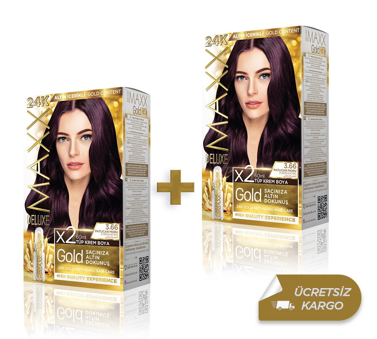 MAXX DELUXE GOLDEN BEAUTY  3.66  Patlıcan Moru Set Boya