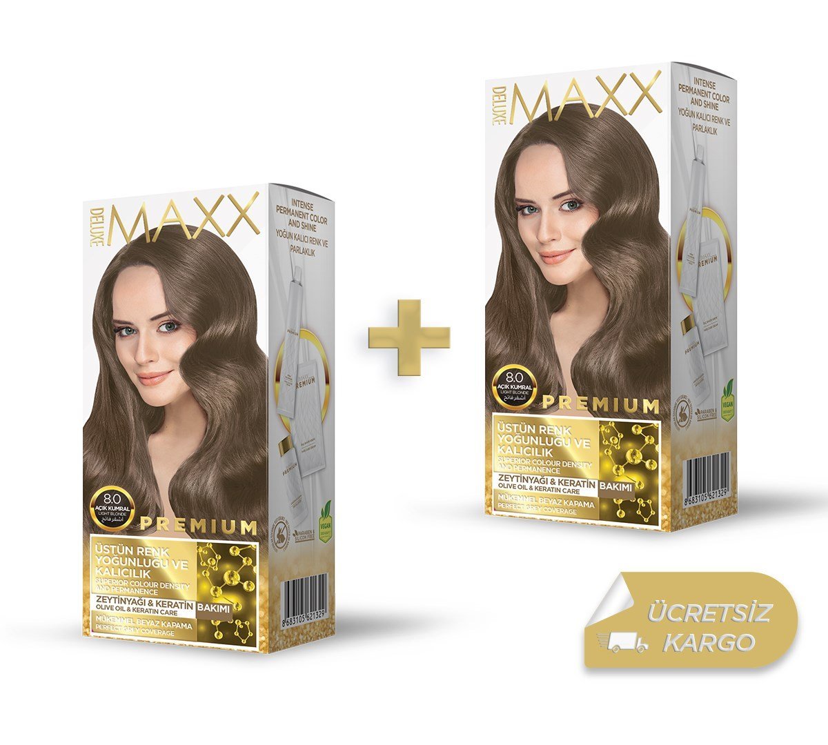 MAXX DELUXE   PREMIUM   8.0 AÇIK KUMRAL SAÇ BOYASI