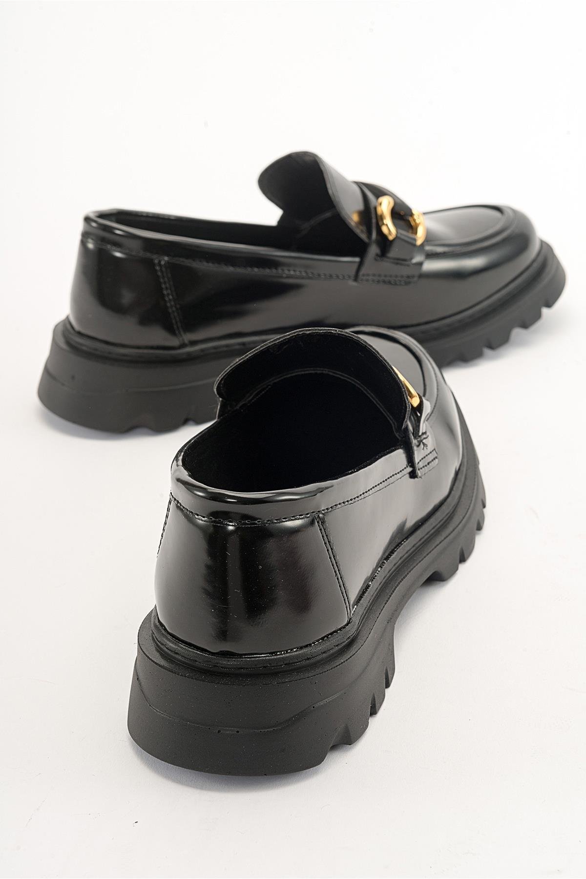46-271-2-SIYAH ACMAFRAS Siyah Açma Kadın Loafer